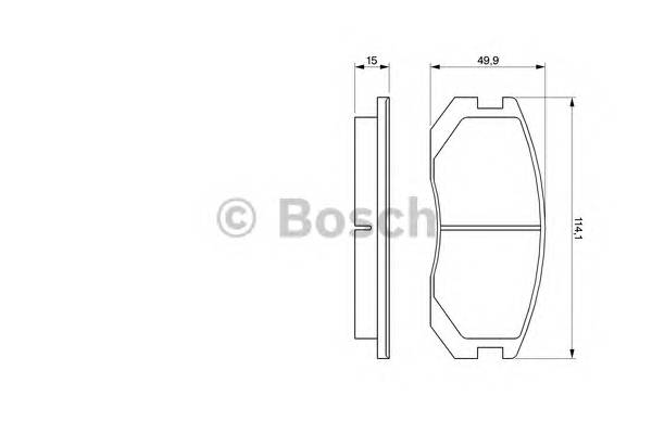 BOSCH 0 986 460 980 Комплект гальмівних колодок,