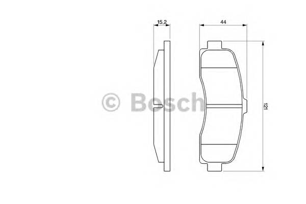 BOSCH 0 986 461 122 Комплект гальмівних колодок,