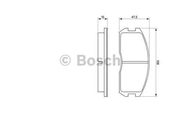 BOSCH 0 986 491 260 Комплект тормозных колодок,