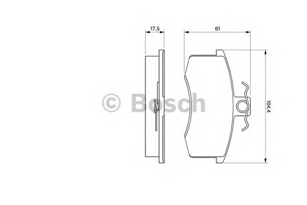 BOSCH 0 986 491 700 Комплект гальмівних колодок,