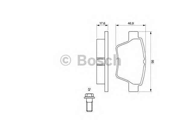 BOSCH 0 986 494 099 Комплект тормозных колодок,