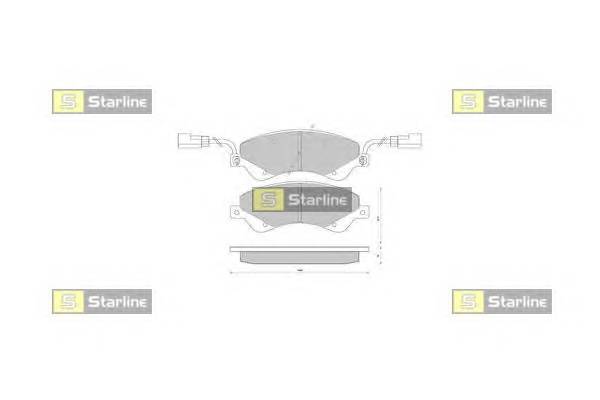 STARLINE BD S849P Гальмiвнi колодки, к-кт.