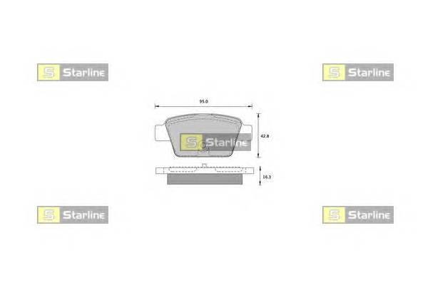 STARLINE BD S836P Гальмiвнi колодки, к-кт.