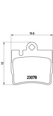 BREMBO P 50 042 Комплект тормозных колодок,