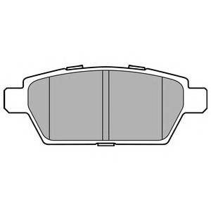 DELPHI LP2493 Комплект тормозных колодок,