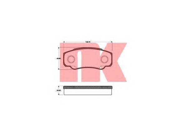 NK 221949 Комплект тормозных колодок,