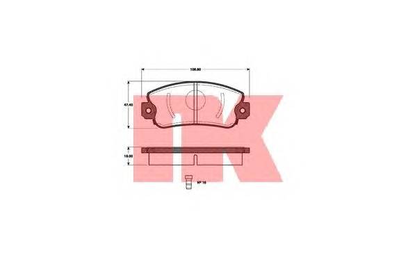 NK 222314 Комплект гальмівних колодок,