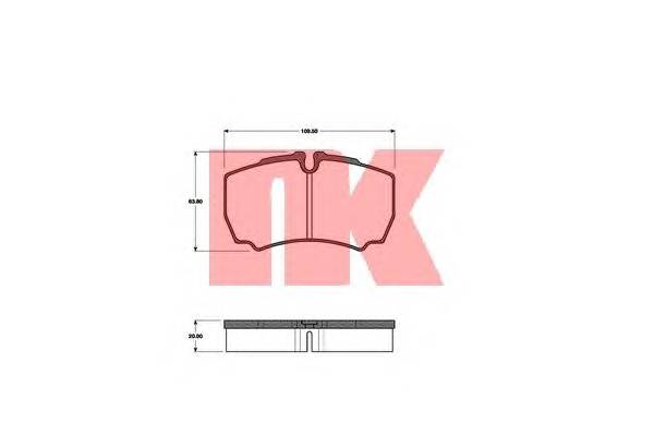 NK 222368 Комплект тормозных колодок,