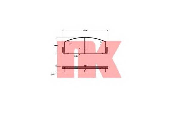 NK 223240 Комплект тормозных колодок,