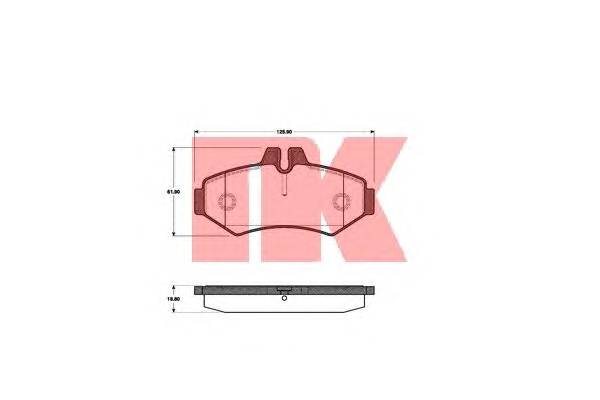 NK 223338 Комплект тормозных колодок,