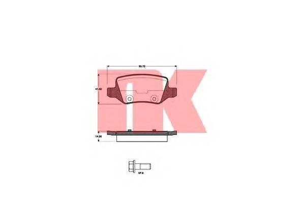 NK 223348 Комплект гальмівних колодок,