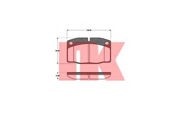 NK 223606 Комплект тормозных колодок,