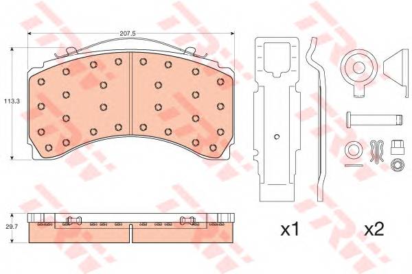 TRW GDB5110 Комплект тормозных колодок,