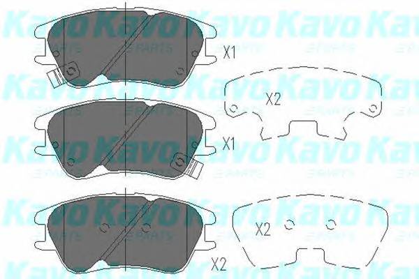 KAVO PARTS KBP-3009 Комплект гальмівних колодок,