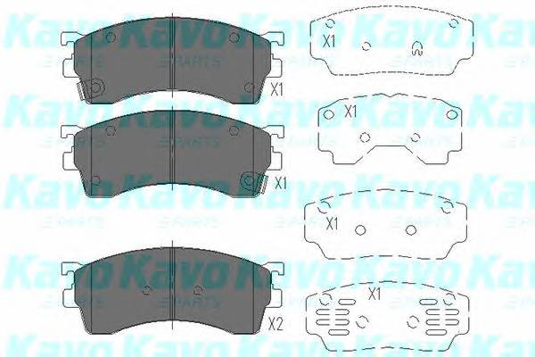 KAVO PARTS KBP-4503 Комплект тормозных колодок,