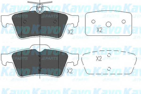 KAVO PARTS KBP-6554 Комплект тормозных колодок,