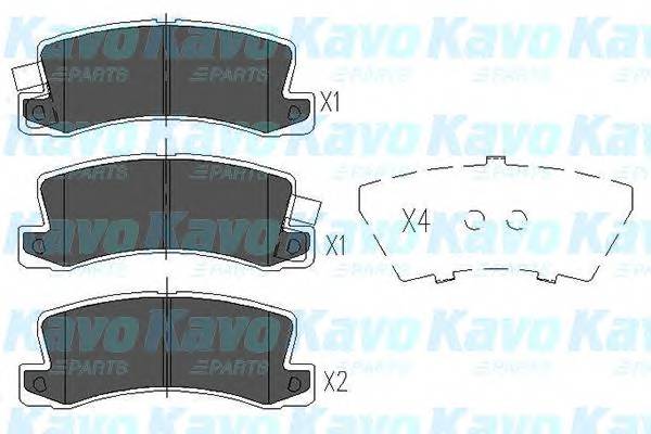 KAVO PARTS KBP-9022 Комплект тормозных колодок,