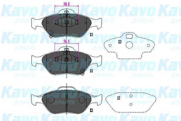 KAVO PARTS KBP-9091 Комплект гальмівних колодок,