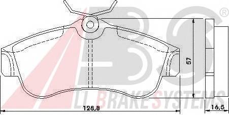 A.B.S. 36740 Комплект тормозных колодок,