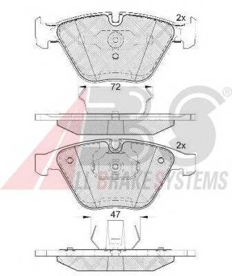 A.B.S. 37667 Комплект тормозных колодок,