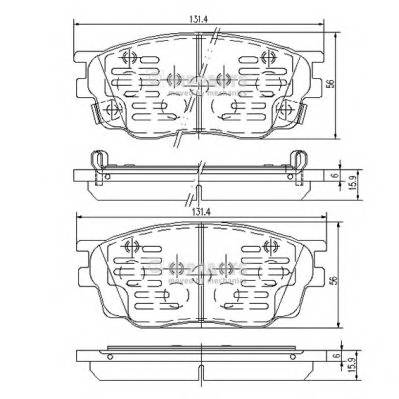 NIPPARTS J3603055 Комплект гальмівних колодок,