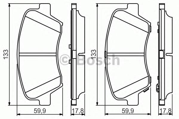 BOSCH 0986495343 Гальмівні колодки дискові