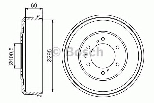 BOSCH 0 986 477 165 Тормозной барабан