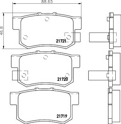 TEXTAR 2171901 Комплект гальмівних колодок,