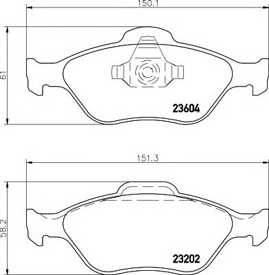 TEXTAR 2360406 Комплект тормозных колодок,