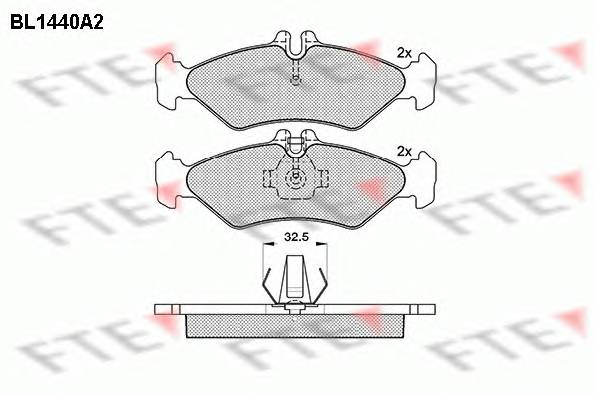 FTE BL1440A2 Комплект тормозных колодок,