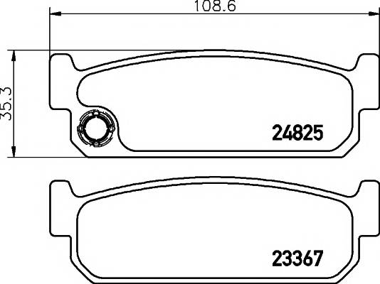 MINTEX MDB2175 Комплект гальмівних колодок,