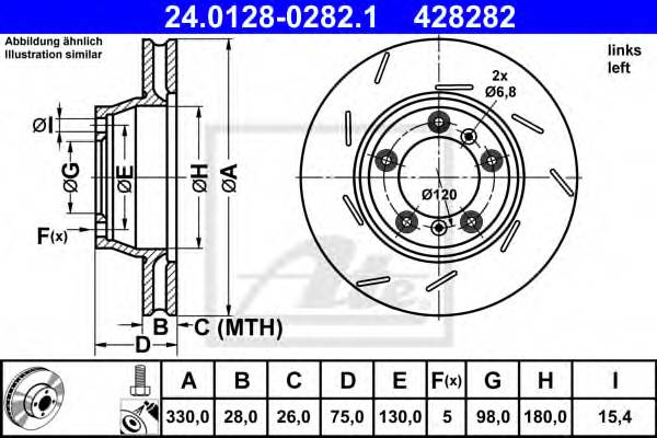 ATE 24012802821 Тормозной диск