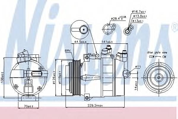 NISSENS 89022 Компрессор, кондиционер