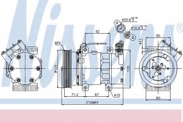 NISSENS 89064 Компрессор, кондиционер