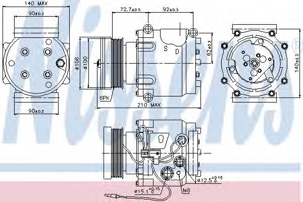 NISSENS 89066 Компрессор, кондиционер