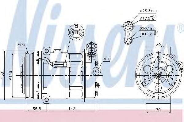 NISSENS 89157 Компрессор, кондиционер