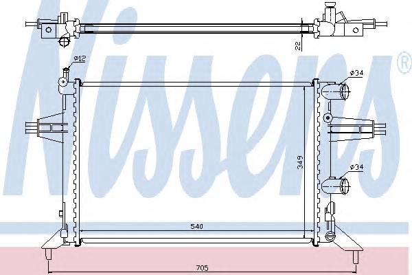 NISSENS 63016 Радиатор, охлаждение двигателя