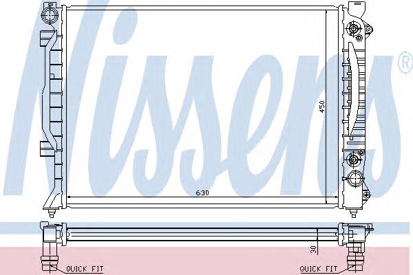 NISSENS 60423A Радиатор, охлаждение двигателя