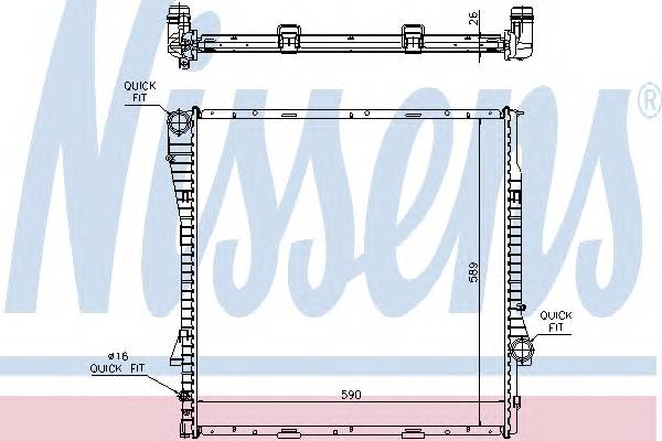 NISSENS 60788A Радиатор, охлаждение двигателя