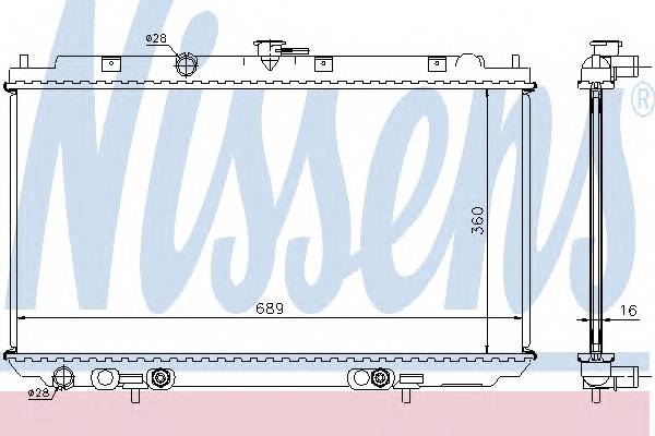 NISSENS 67345A Радиатор, охлаждение двигателя