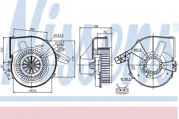 NISSENS 87028 Вентилятор салона