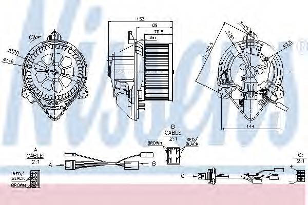 NISSENS 87050 Вентилятор салона