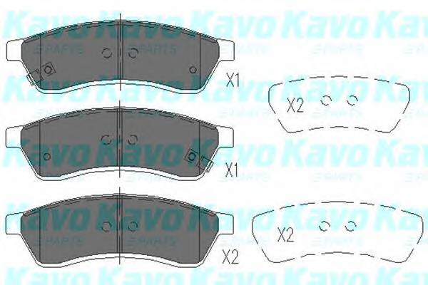 KAVO PARTS KBP-1012 Комплект тормозных колодок,