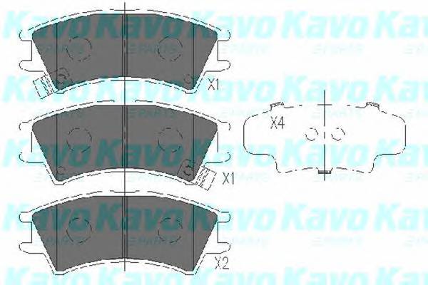 KAVO PARTS KBP-3004 Комплект тормозных колодок,