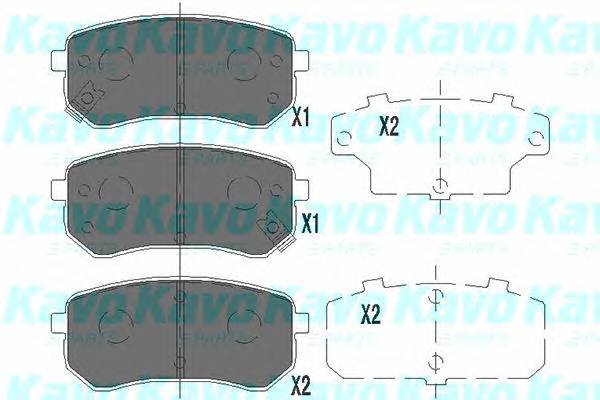 KAVO PARTS KBP-4005 Комплект тормозных колодок,