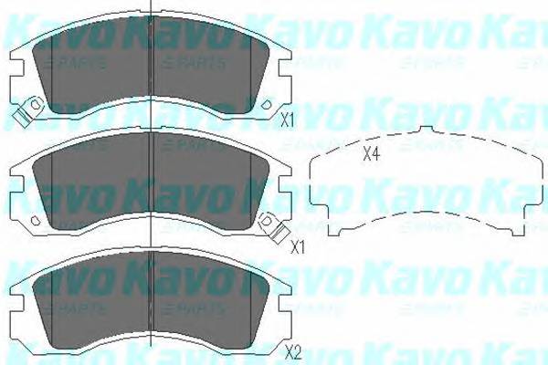 KAVO PARTS KBP-5503 Комплект тормозных колодок,