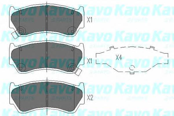 KAVO PARTS KBP-6508 Комплект тормозных колодок,