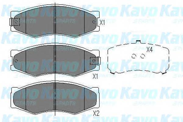 KAVO PARTS KBP-6524 Комплект гальмівних колодок,