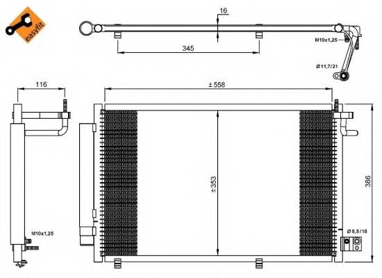 NRF 35903 Конденсатор, кондиционер