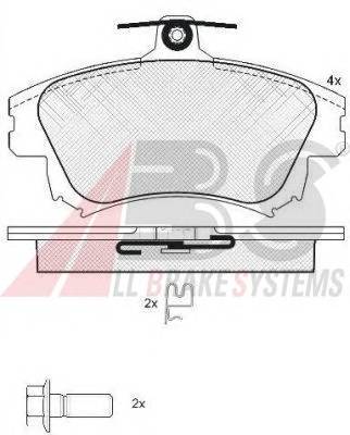 A.B.S. 37521 Комплект тормозных колодок,